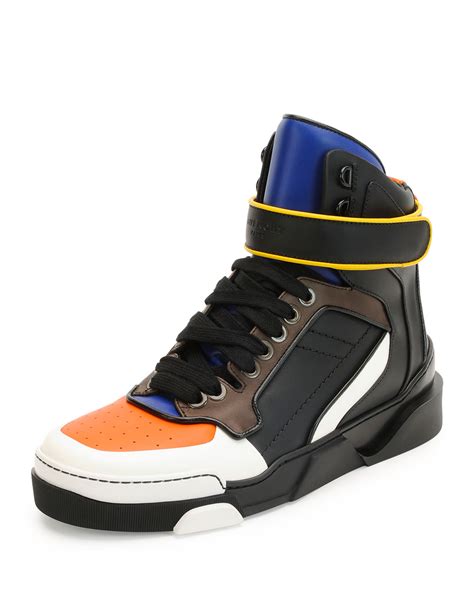 givenchy tyson leather high-top sneaker multi